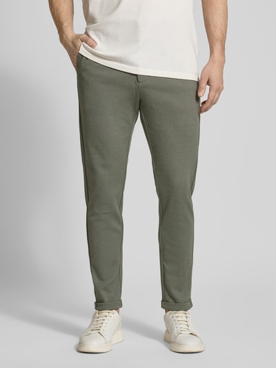 Lindbergh Kort BROEK met Steekzakken Olijfgroen - 4