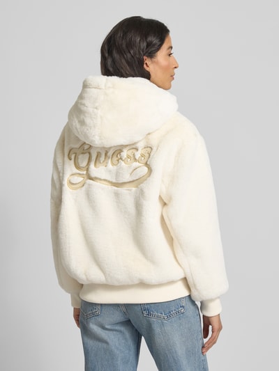 Guess Jacke aus Kunstfell mit Reißverschluss Modell 'LUCREZIA' Ecru 5