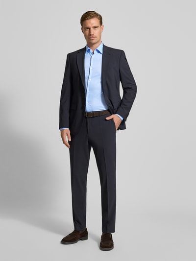 BOSS Slim fit zakelijk overhemd van katoenmix, model 'HANK' Bleu - 1