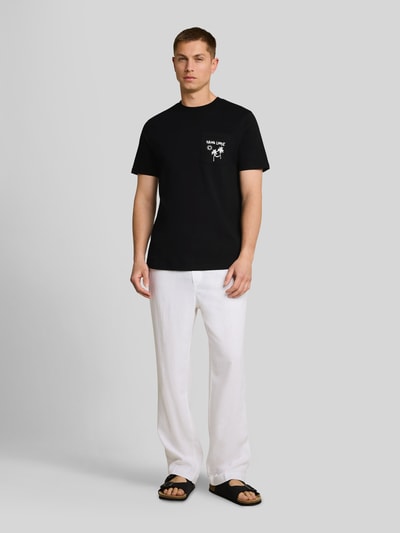 Tom Tailor Denim Regular Fit T-Shirt aus reiner Baumwolle Black 1