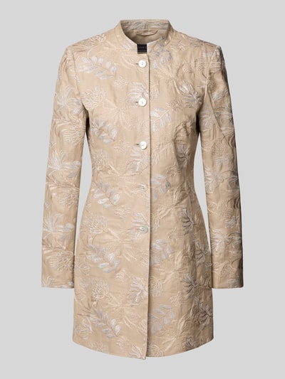 WHITE LABEL Lange blazer met opstaande kraag Zand - 2