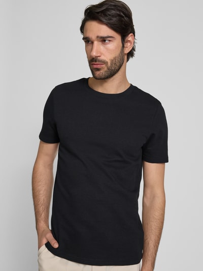 MCNEAL T-Shirt mit geripptem Rundhalsausschnitt Black 3