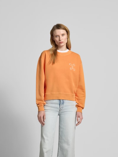 Closed Oversized Sweatshirt mit Label-Print Orange 4