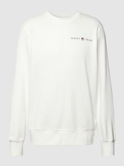 Gant Sweatshirt met labelprint Offwhite - 2