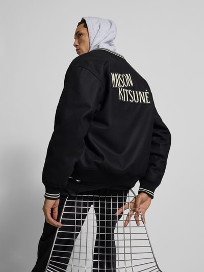 MAISON KITSUNÉ Blouson mit gerippten Abschlüssen Black 3