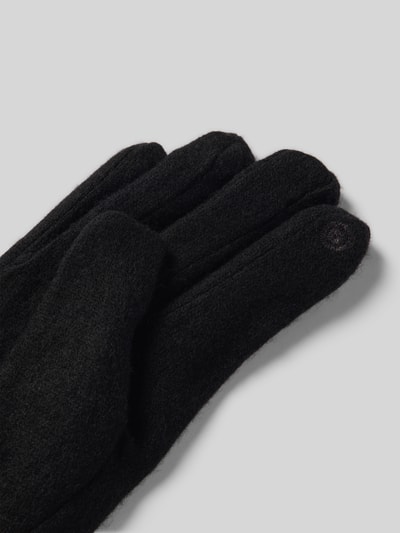 EEM Handschuhe aus Woll-Mix mit Logo-Applikation Black 3