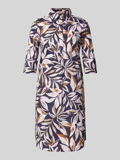 Christian Berg Woman Selection Knielanges Kleid mit Allover-Print Marine 2