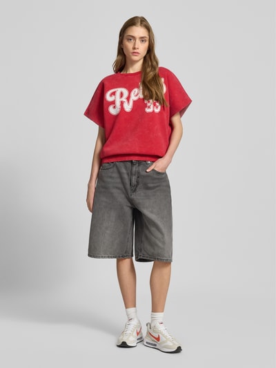 Colourful Rebel Sweatshirt mit 1/2-Arm Modell 'Rebels 33' Rot 1