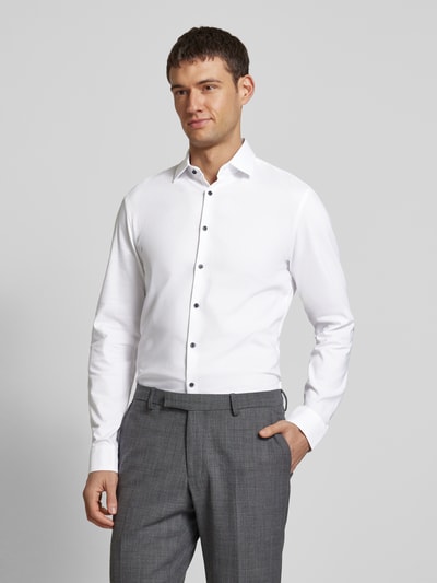 Jake*s Slim Fit Business-Hemd mit Kentkragen Weiss 4