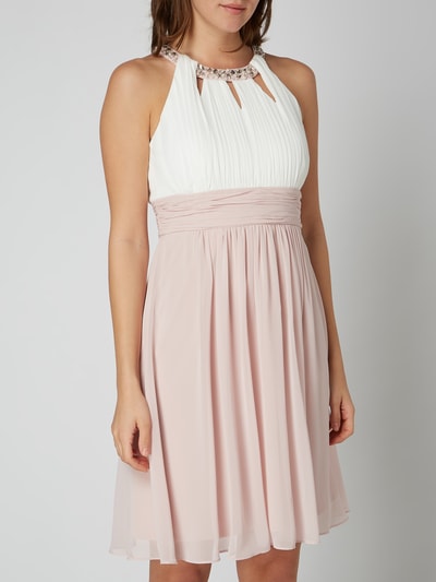 Jake*s Cocktail Cocktailkleid aus Chiffon mit Ziersteinbesatz  Rose Melange 4