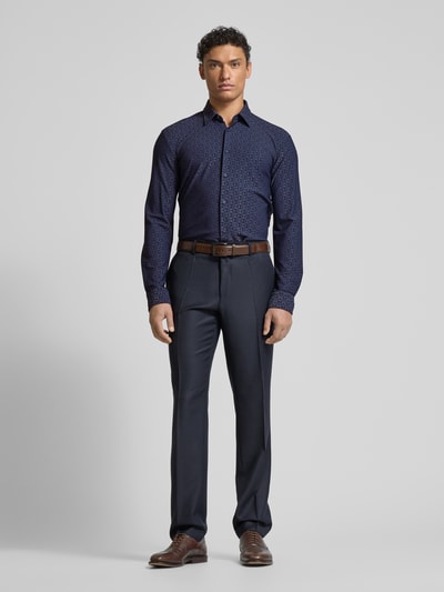 BOSS Slim Fit Freizeithemd mit Kentkragen Modell 'Roan' Marine 1