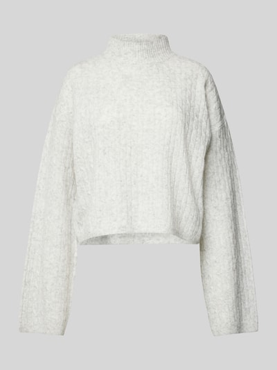 Noisy May Strickpullover mit Turtleneck Modell 'SMILLA' Hellgrau Melange 2