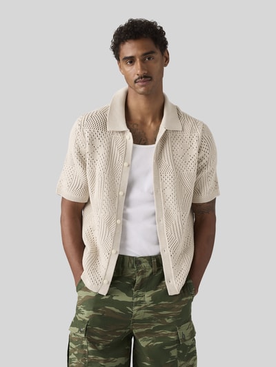 Levi's® regular fit overhemd met korte mouwen van katoen tricot Offwhite - 1