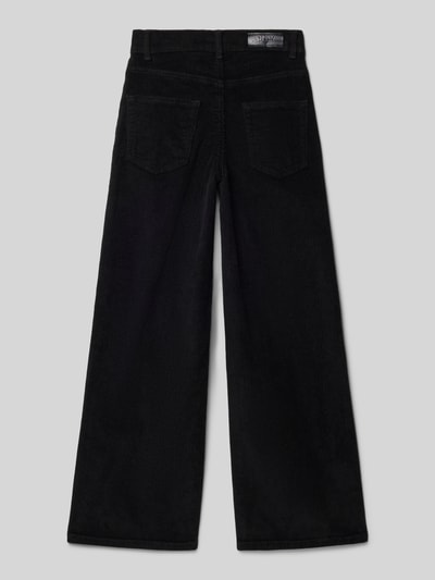 Only Spodnie sztruksowe z szeroką nogawką z mieszanki bawełny model ‘HOPE’ Czarny 3