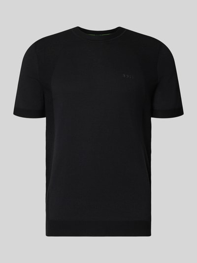 BOSS Green męski t-shirt o kroju regular fit z mieszanki bawełny model 'MOMENTUM-LITE' Czarny 2