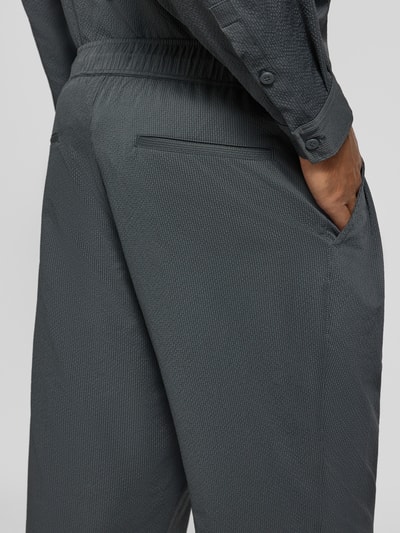 JAKE*S STUDIO MEN Stoffhose mit elastischem Bund Rauchblau 3