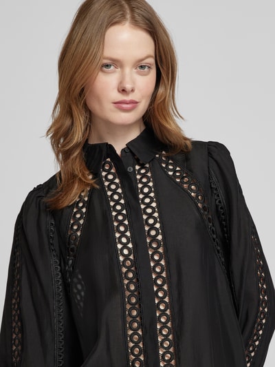 Copenhagen Muse Regular Fit Bluse mit Ballonärmeln Modell 'MOLLY' Black 3