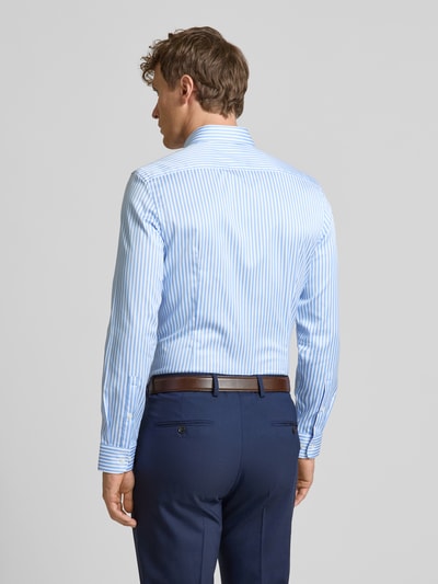 Jake*s Super slim fit zakelijk overhemd met kentkraag Bleu - 5