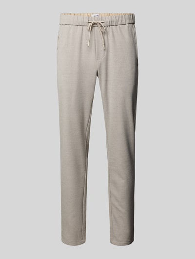 Only & Sons Stoffen broek met elastische band, model 'LINUS' Beige gemêleerd - 2