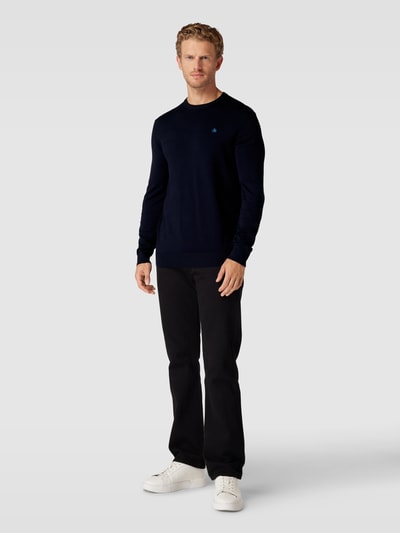 Scotch & Soda Strickpullover mit Rundhalsausschnitt Marine 1