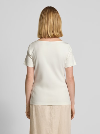 s.Oliver BLACK LABEL Regular fit T-shirt van puur katoen Offwhite - 5