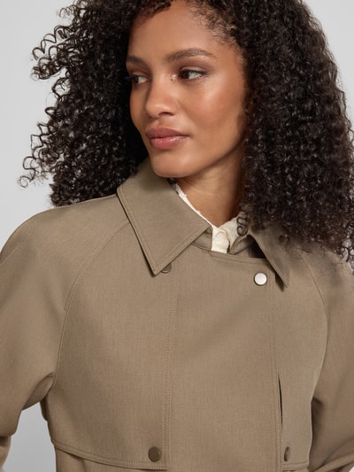 Jake*s Collection Trenchjacke mit Druckknopfverschluss Mud 3