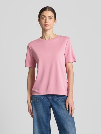 Tom Tailor Denim Regular Fit T-Shirt mit Rundhalsausschnitt Pink 4