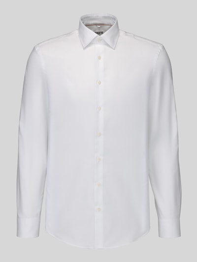 Jake*s Super Slim Fit Businesshemd aus reiner Baumwolle in Prämiumqualität Weiss 2