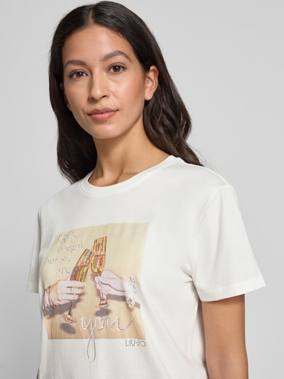 Liu Jo White T-shirt met motiefprint Wit - 3