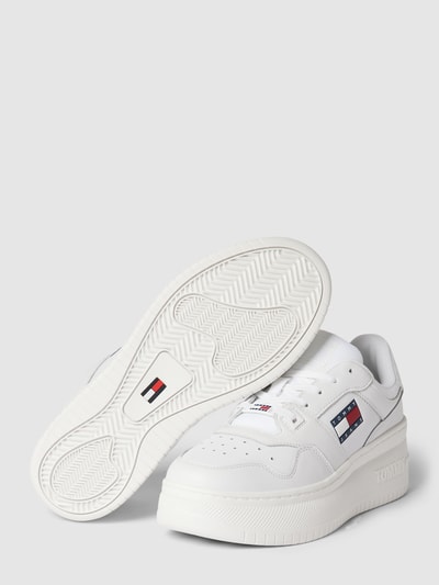 Tommy Jeans Plateau-Sneaker mit Label-Print Modell 'RETRO BASKET' Weiss 5