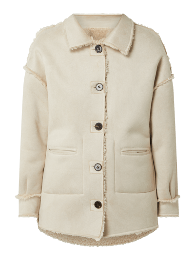 SUNCOO PARIS Oversized Wendejacke aus Teddyfell Modell 'Ever' Beige 2