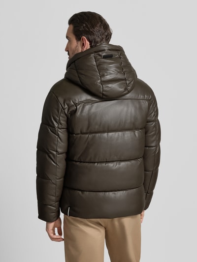 khujo Kurtka pikowana o kroju regular fit z naszywką z logo model ‘Coen’ Khaki 5