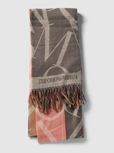 Emporio Armani Schal mit Label-Print Sand 1