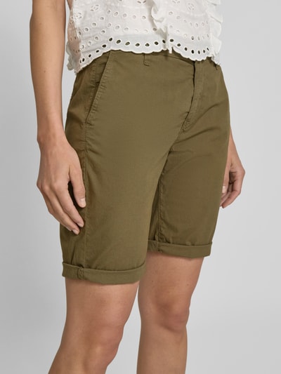 MAC Regular Fit Bermudas mit Paspeltaschen am Gesäß Oliv 3