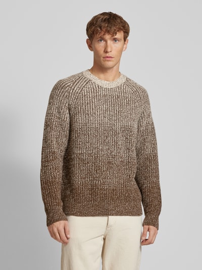 BOSS Strickpullover mit Rundhalsausschnitt Modell 'Ezrano' Offwhite 4