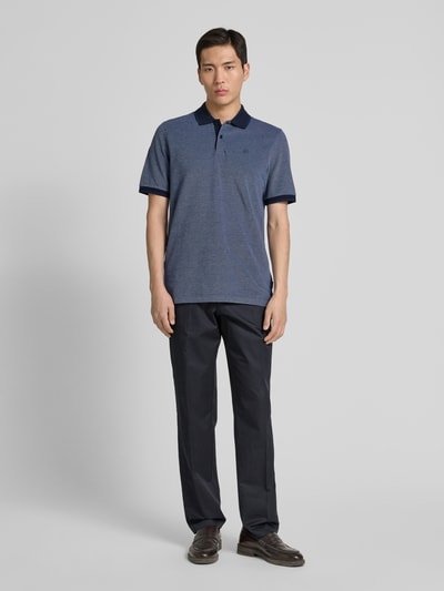 bugatti Poloshirt mit Label-Stitching Marine 1