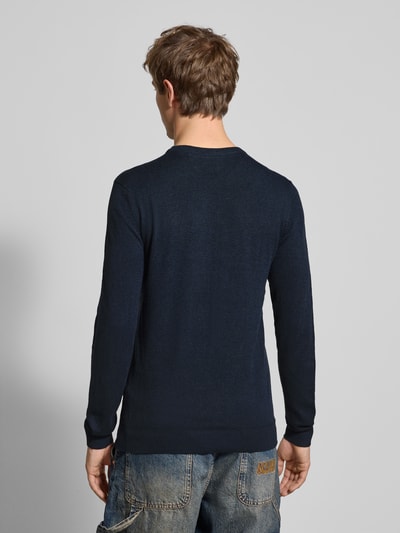 Blend Strickpullover mit Rundhalsausschnitt Modell 'BAGGE' Marine 5