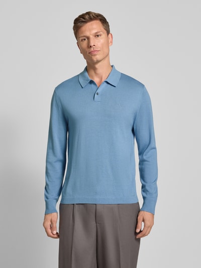CK Calvin Klein Gebreide pullover met polokraag Hemelsblauw - 4