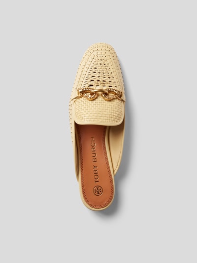 Tory Burch Slipper mit Logo-Applikation Gelb 4