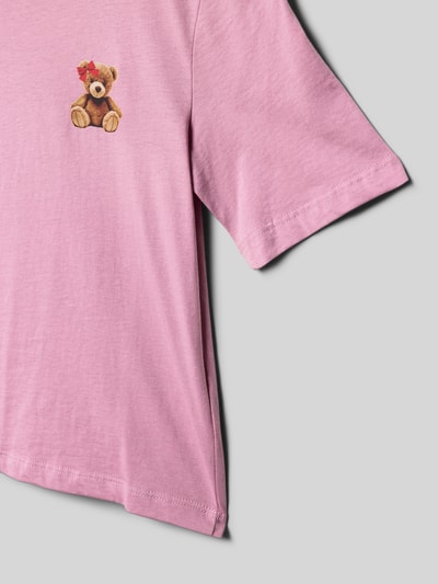 Only Regular fit T-shirt van puur katoen, model 'REX' Mauve - 2