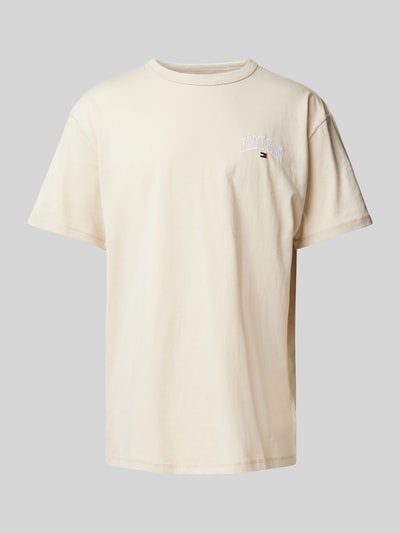 Tommy Jeans T-shirt met labelstitching Beige - 2