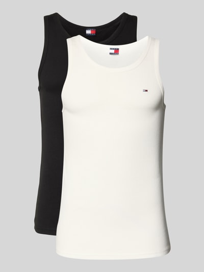 Tommy Jeans slim fit tank top van zuivere katoen in set van 2 Offwhite - 2
