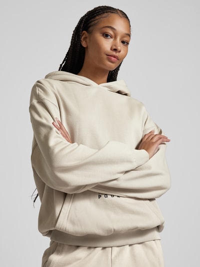 Pegador Oversized Hoodie mit Label-Print Modell 'NISA' Beige 3