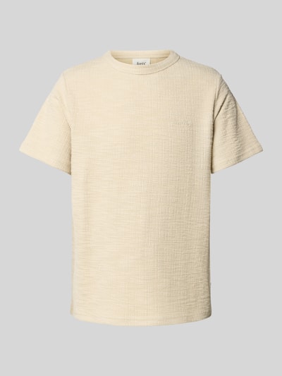 Forét T-shirt met geribde ronde hals, model 'WILLOW' Offwhite - 2
