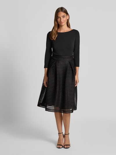 Christian Berg Cocktail Knielanges Cocktailkleid im 2-in-1-Look Black 4