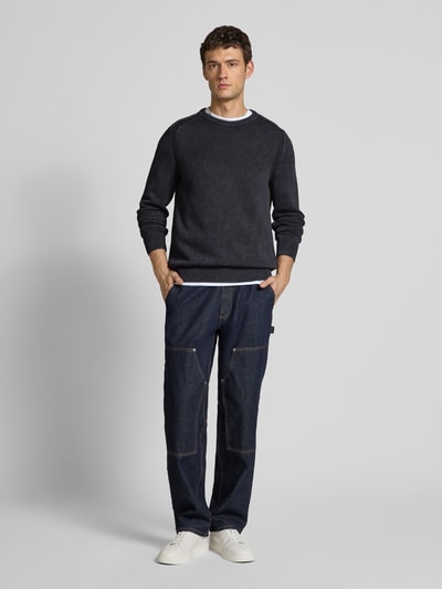 Armedangels Regular Fit Strickpullover aus reiner Baumwolle Modell 'VAANJO ' Black 1