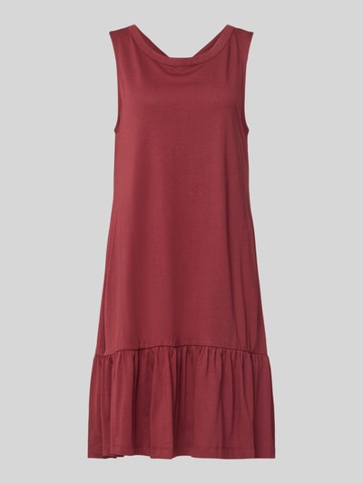 Produktfoto, Relaxed Fit Freizeitkleid aus Baumwoll-Modal-Mix von s.Oliver RED LABEL in dunklem Rot, lockere Form, glatte Textur.