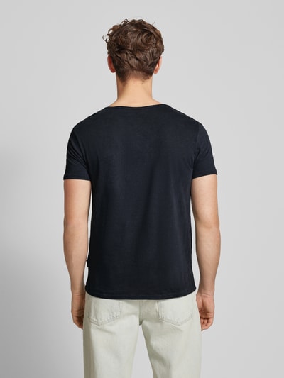 Blend T-shirt met serafinohals Zwart - 5