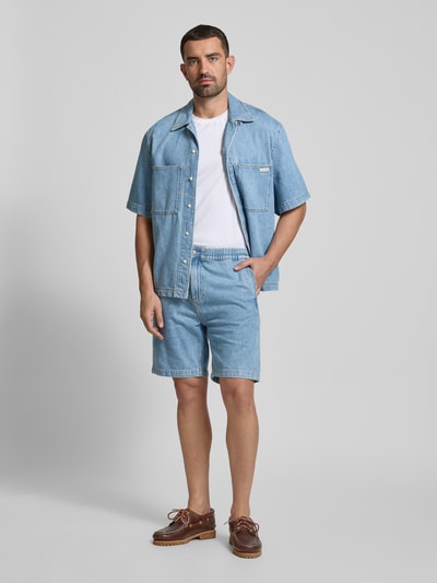 Calvin Klein Jeans Regular Fit Jeansshorts mit elastischem Bund Hellblau 1