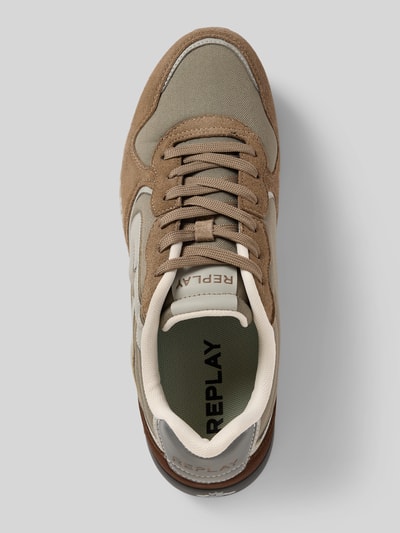 Replay Sneakers met labeldetails, model 'FIBER M VANISH' Taupe - 3